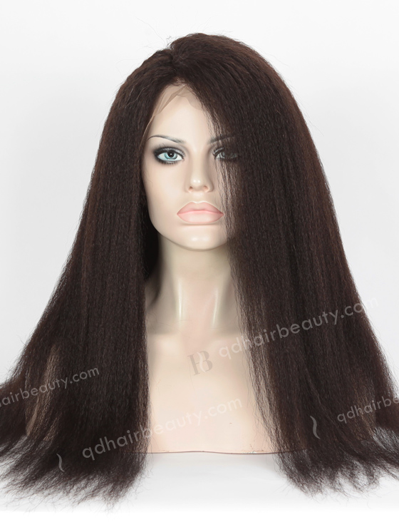 In Stock Indian Remy Hair 22" Kinky Straight Natural Color 360 Lace Wig 360LW-01027